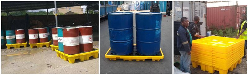 4 Drum Square Plastic Pallet